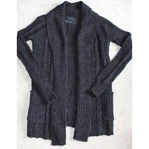 All Saints Jack's Place Flex Knit Alpaca Cardigan, Black - sz 12
